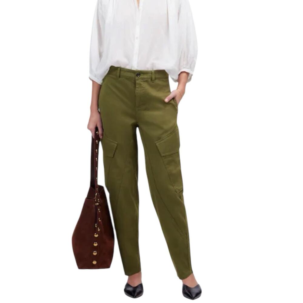 NWT Madewell The Barrel Leg Utility Pant in Garment Dyed Twill Size 2